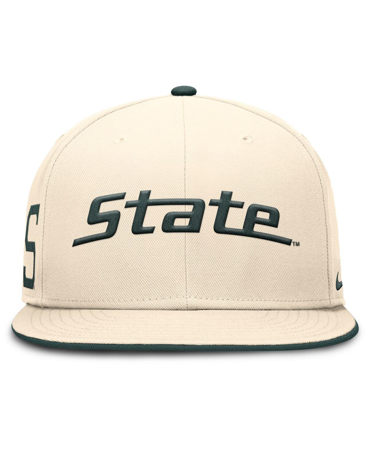 Nike Men's Natural Michigan State Spartans Primetime True Performance Fitted Hat In Natural
