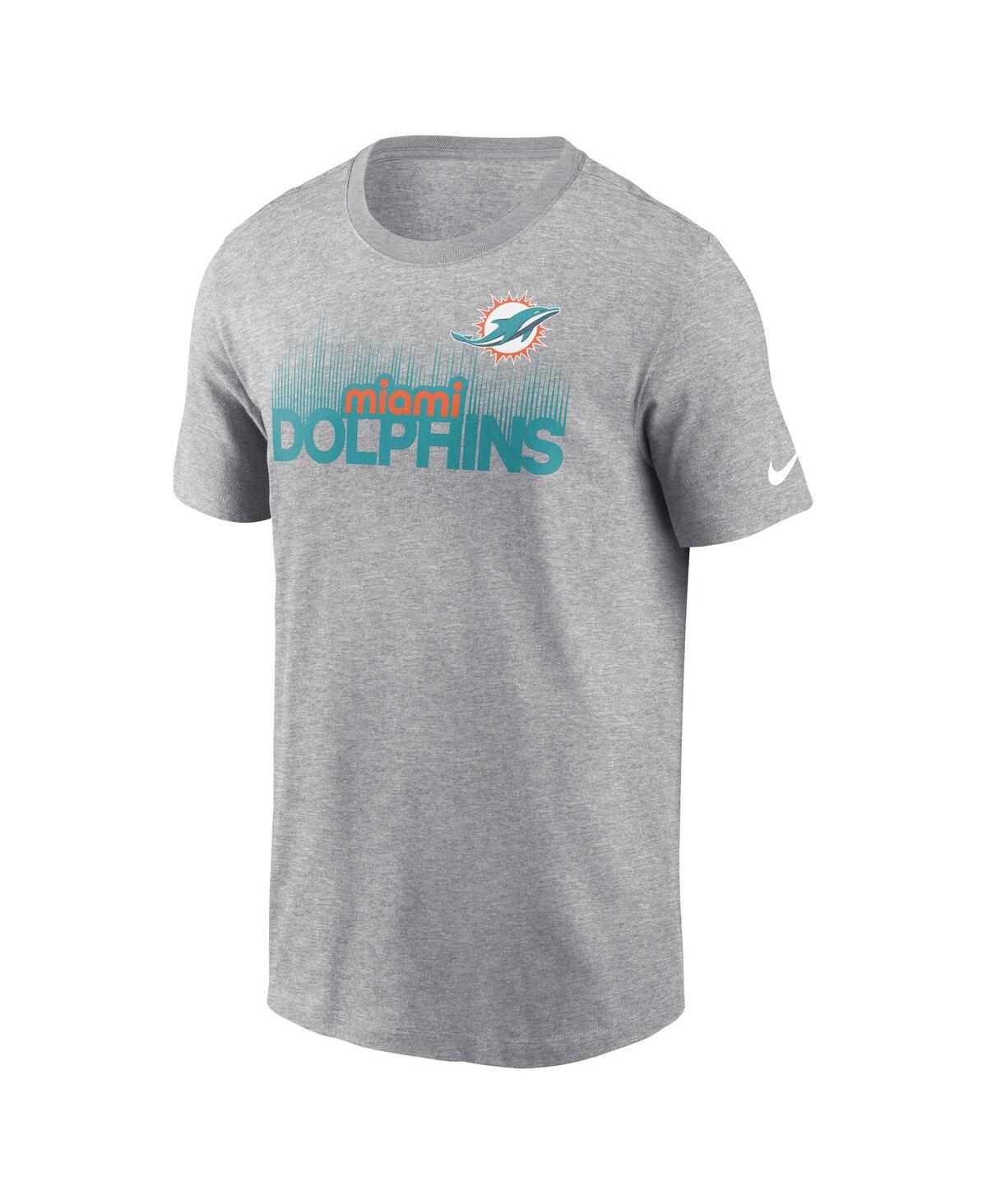 Nike Men's Heather Gray Miami Dolphins Local Essential T-shirt In Gray
