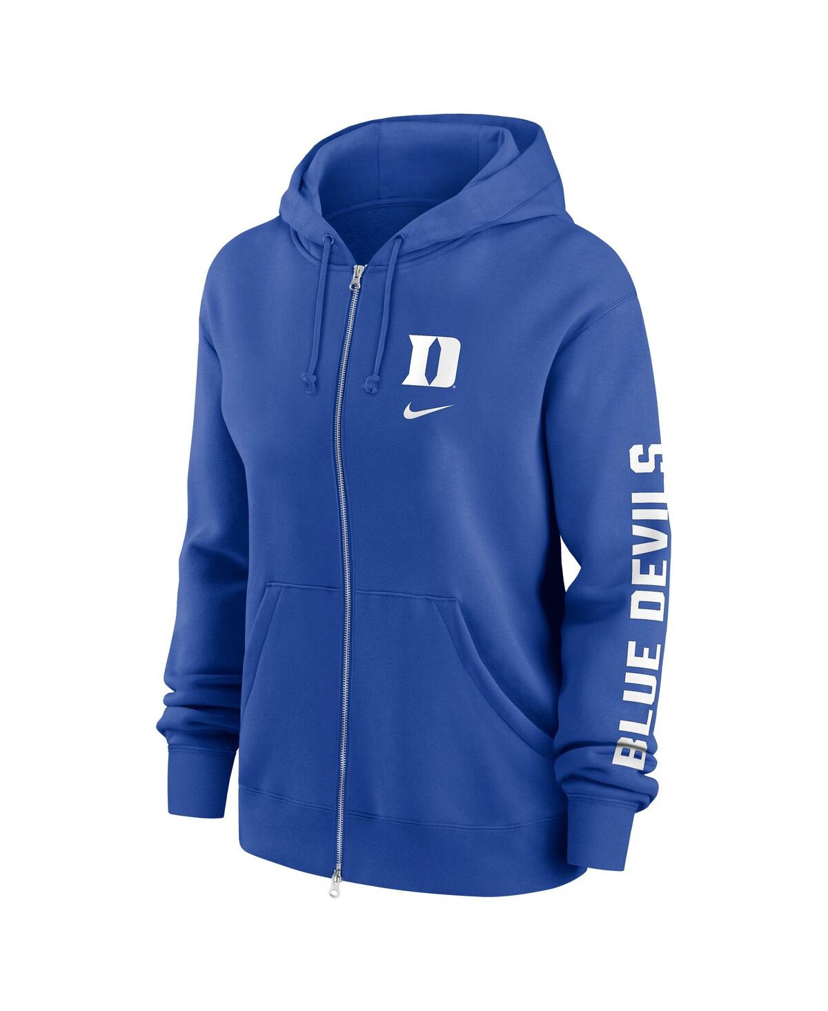 Nike Royal Duke Blue Devils Oversize Lockup Phoenix Full-zip Hoodie Jacket In Royal
