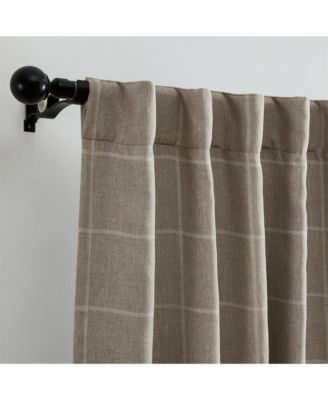 Sawyer Windowpane Plaid Blackout Window Curtain Panel
