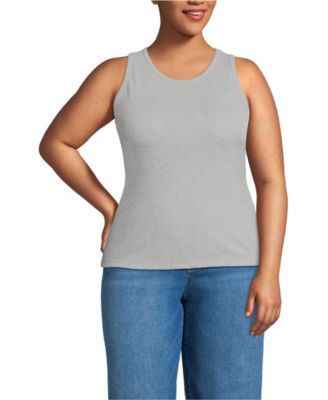 Plus Size Drapey Rib Skimming Tank Top