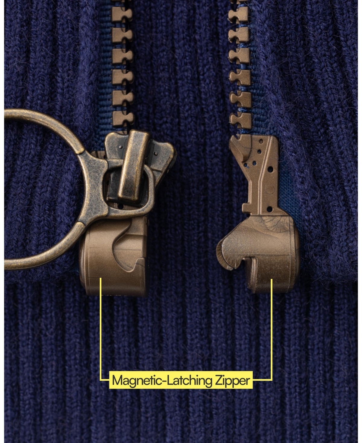 JOE & BELLA MEN'S ADAPTIVE MAGNETIC ZIP-UP SWEATER 