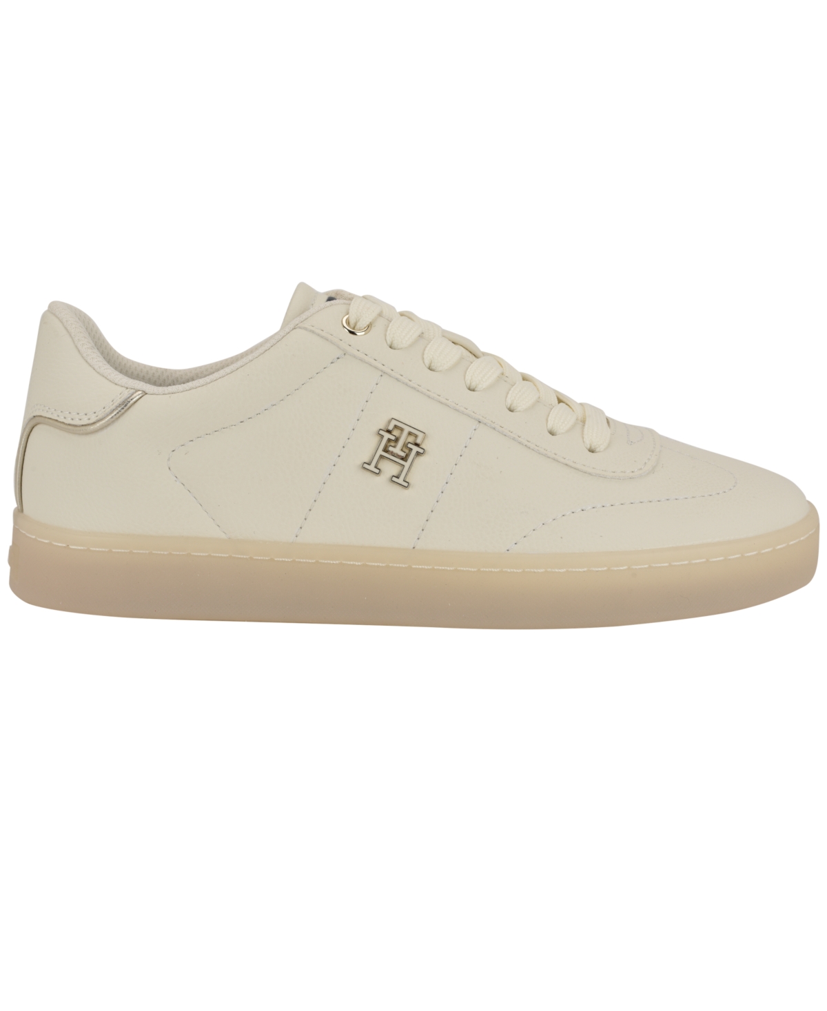 Tommy Hilfiger Women's Renaud Logo Lace-up Sneakers In Gold,white