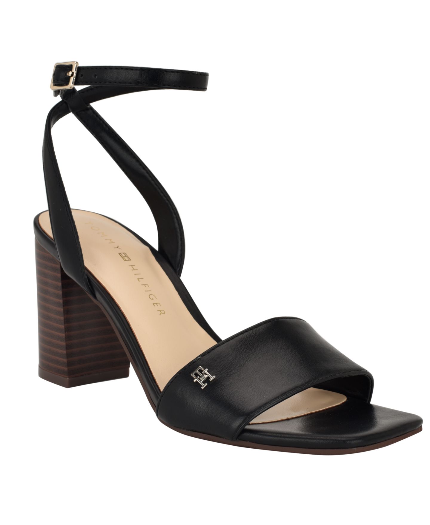 Женские сандалии Tommy Hilfiger Skilars High Block Heel, цвет: Чёрный — фото 1