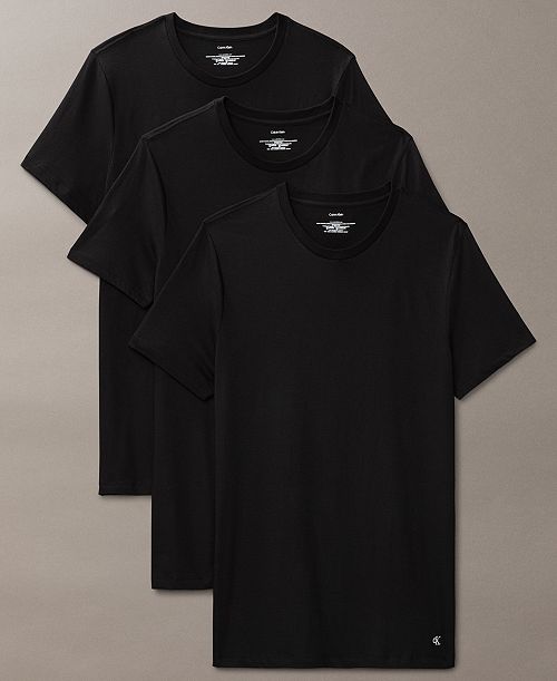 alfani Calvin Klein Men's 3-Pack Cotton Classics Crewneck T-Shirts Men's Fashion & Accessories