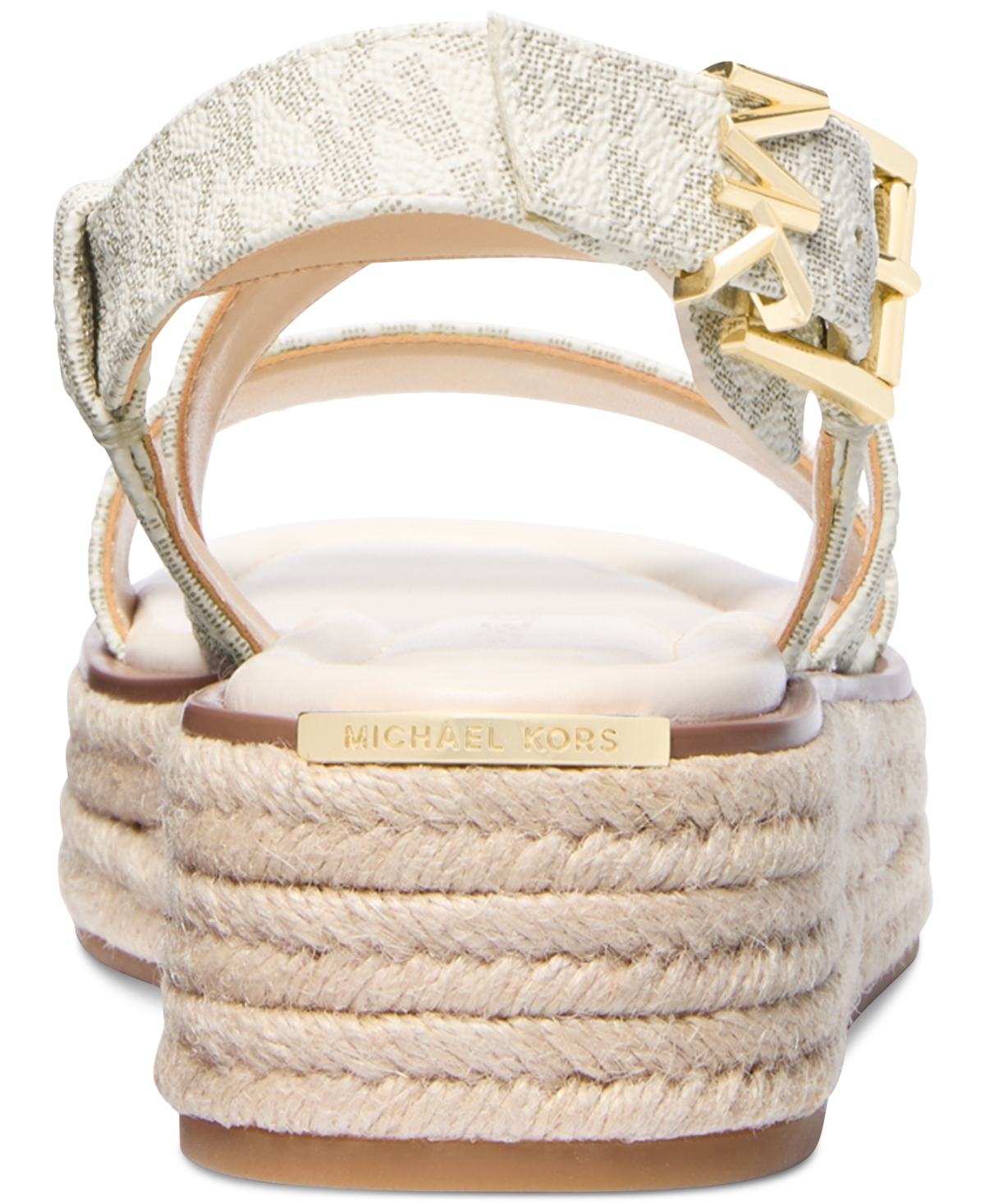 Shop Michael Kors Michael  Women's Lynn Espadrille Sandals In Vanilla