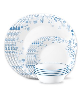 Corelle Morning Blue 28-oz Super Soup Bowl – 6 1/4 Inch – Delicate Floral, NR Mint