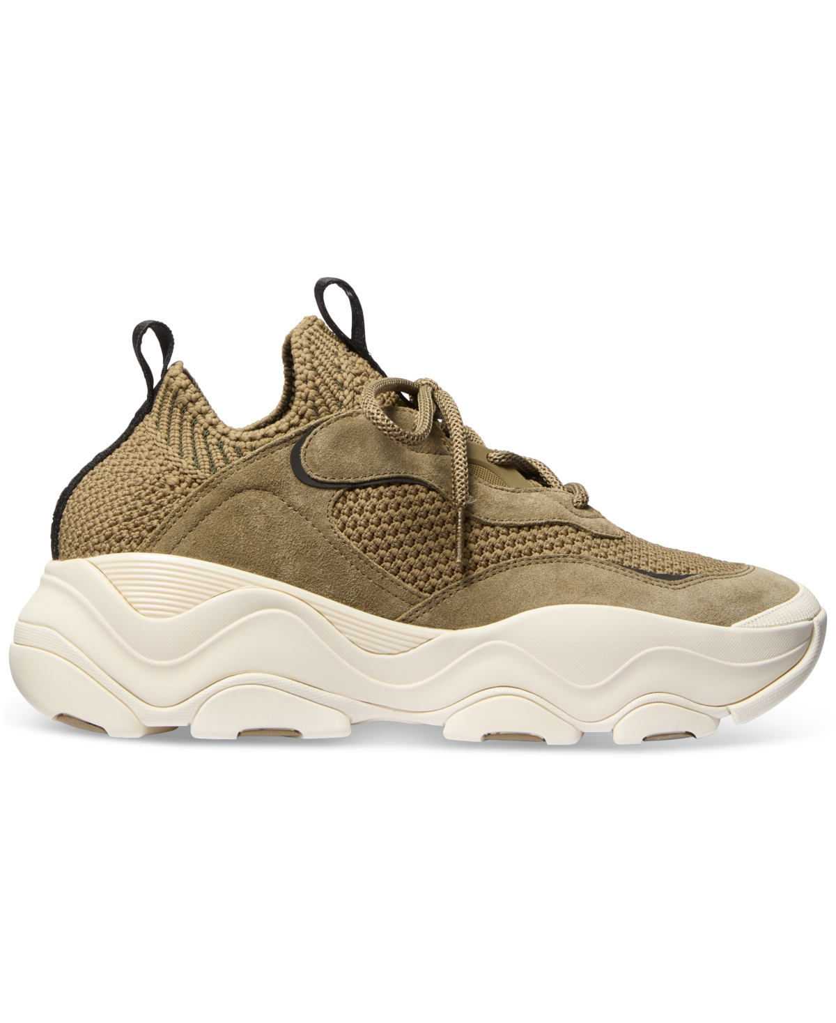 Michael Kors Atlas Stretch Knit Trainer In Safari Green