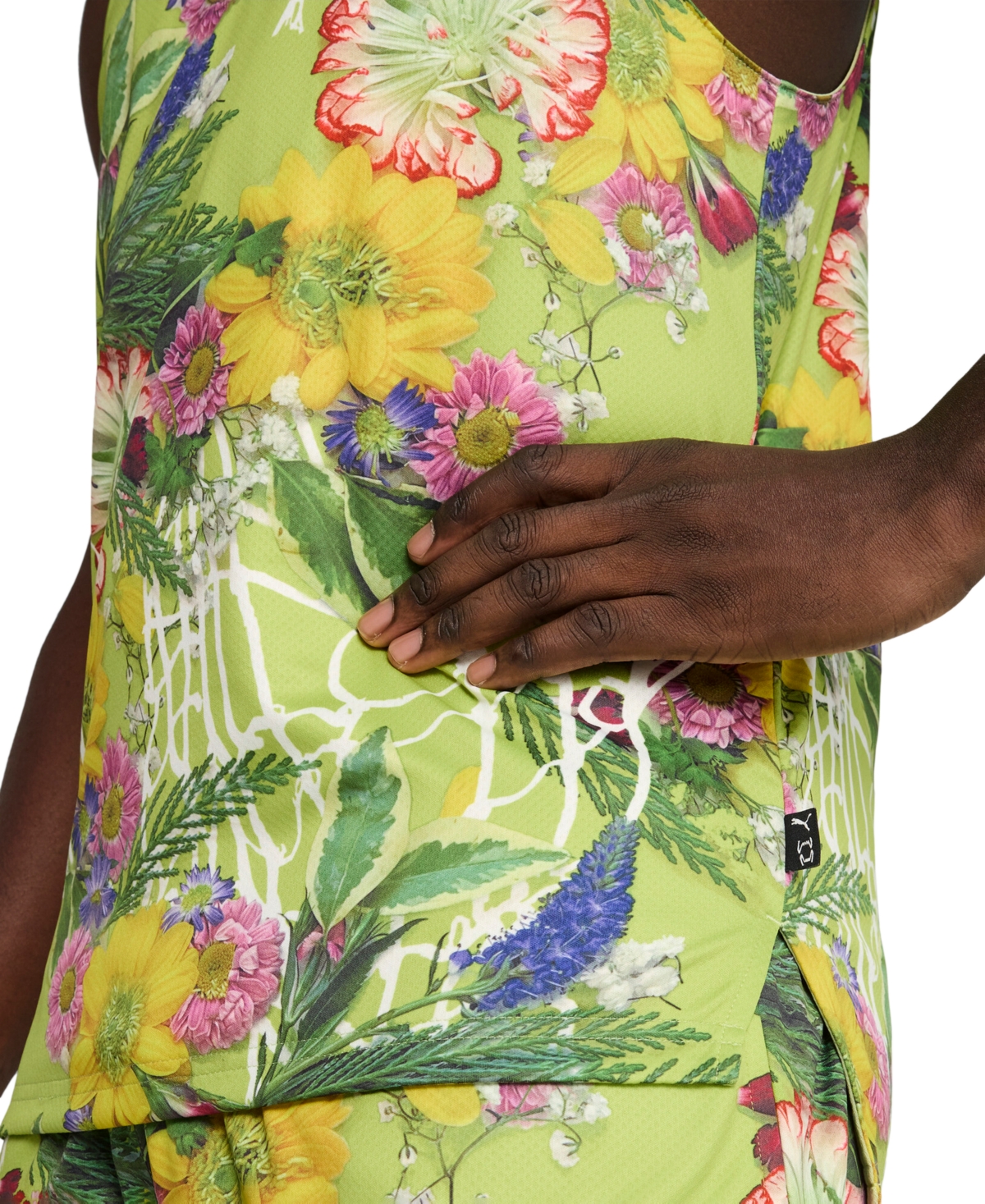 Puma Men's Dunked In Floral Regular-fit Reversible Mesh Tank