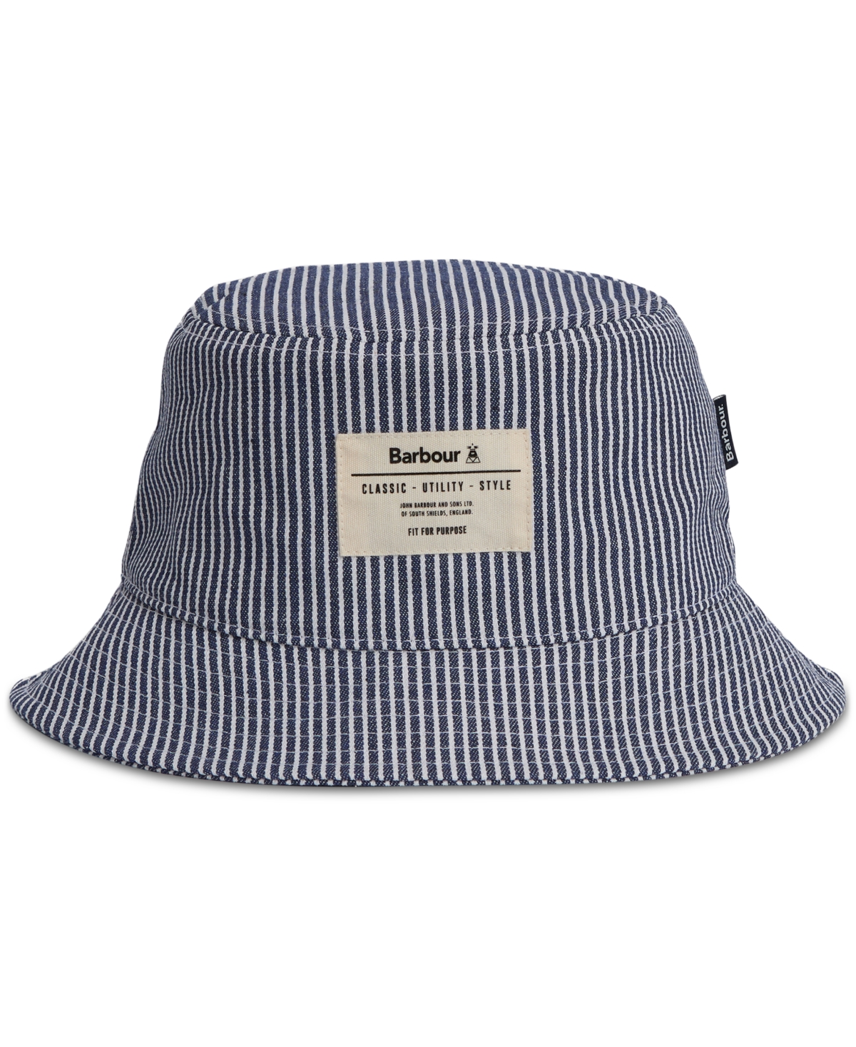 Barbour Men's Tynedale Stripe Logo Bucket Hat In Navy
