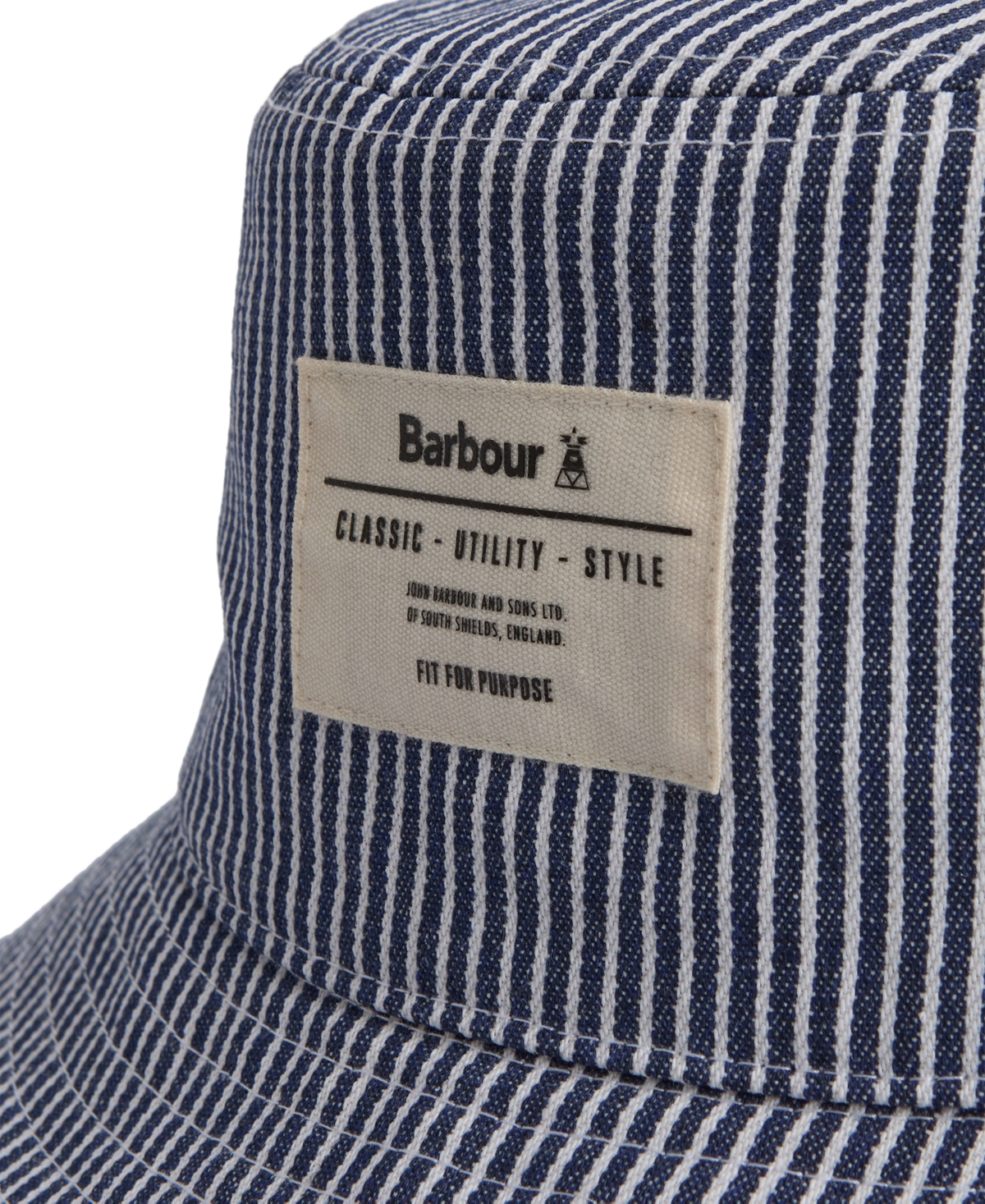 Barbour Men's Tynedale Stripe Logo Bucket Hat In Navy