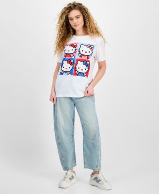 Grayson Threads, The Label Juniors' Hello Kitty Grid Graphic T-Shirt