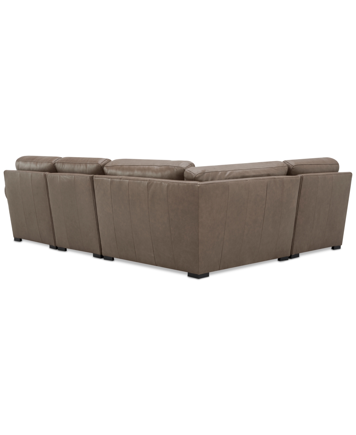 Macy's Radley Roll Arm 117" 4-pc. Leather Wedge Corner L Sectional, Exclusively At