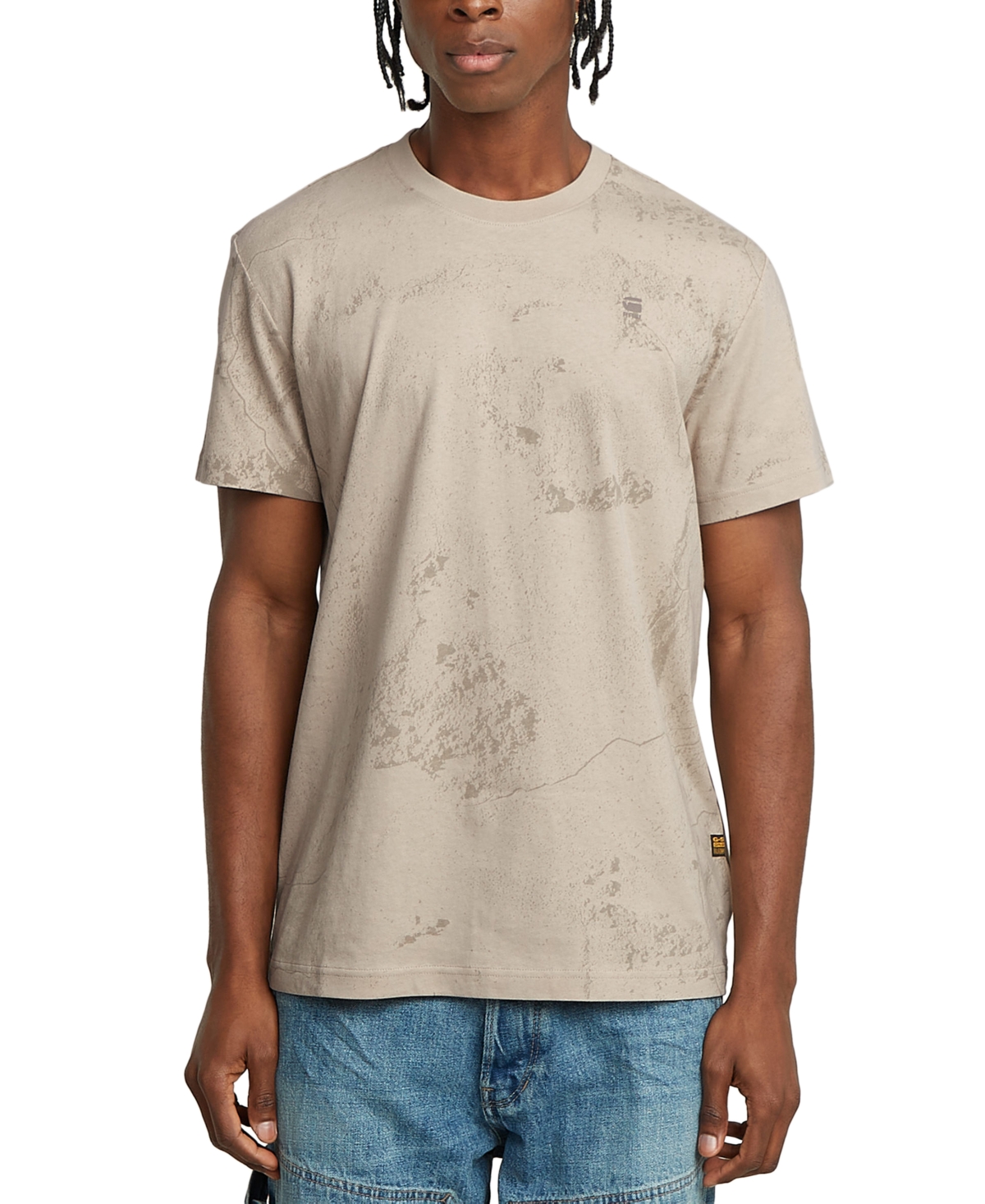Men's Short Sleeve Washed Crewneck T-Shirt - Dk Brick