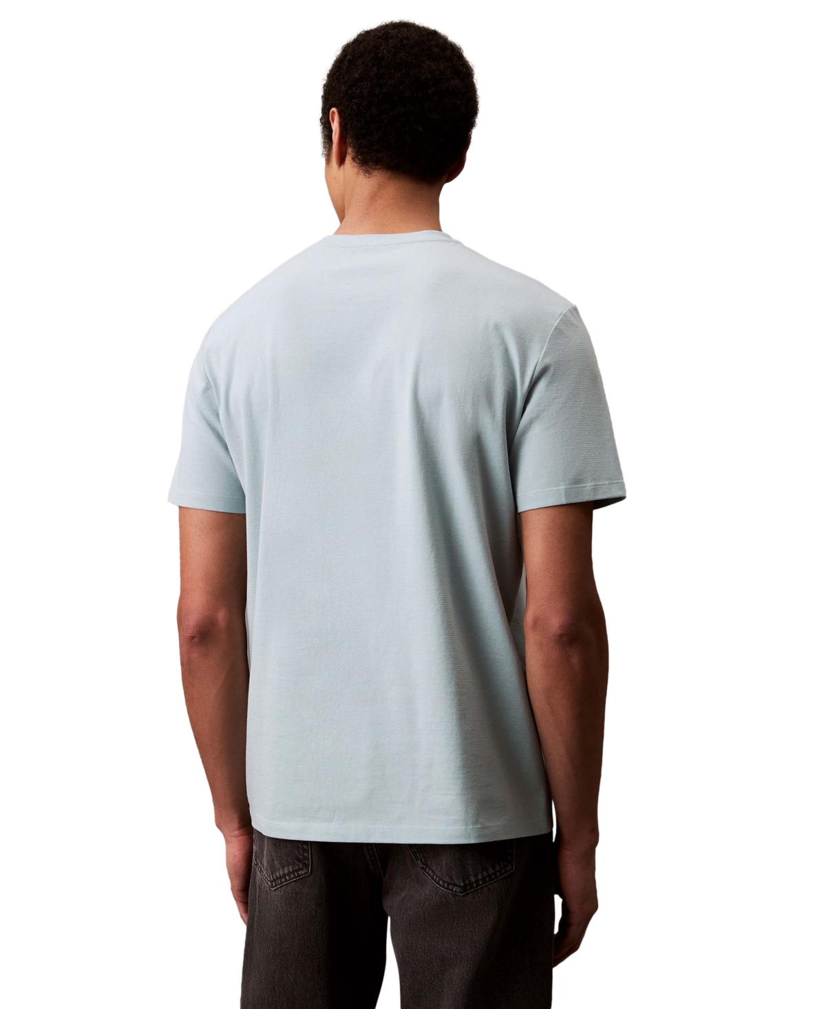 Calvin Klein Men's Mini Shadow Stripe Classic Tee In Cloud Blue