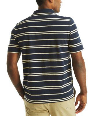 Men's Short Sleeve Striped Polo Shirt