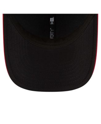 Men's Red/Black Cleveland Guardians Replica 9FORTY Adjustable Hat