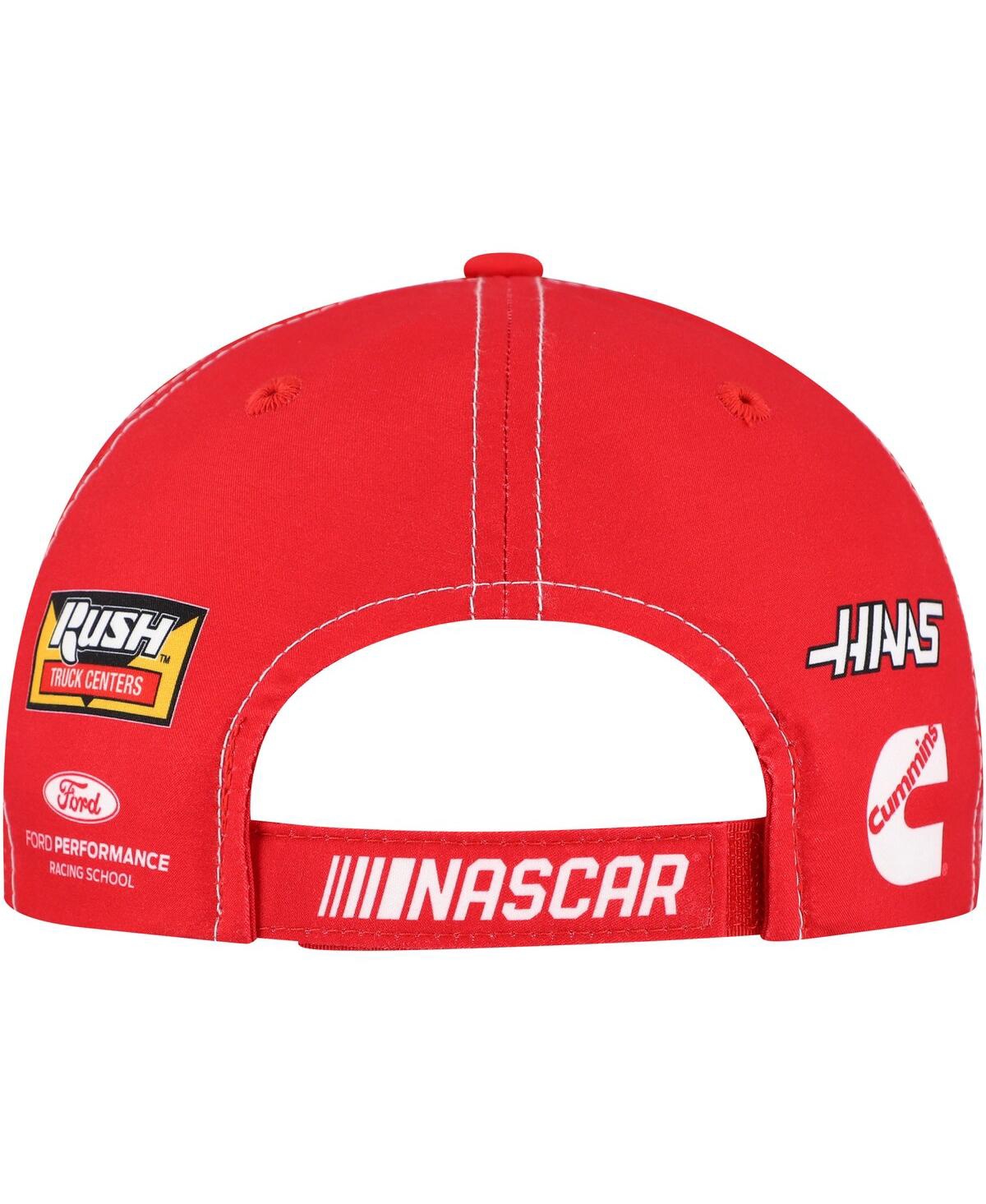 Stewart-haas Racing Team Collection Men's White/red Chase Briscoe Mahindra Uniform Adjustable Hat In White,red