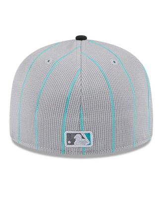 Men's Gray/Black Miami Marlins 2025 Batting Practice 59FIFTY Fitted Hat