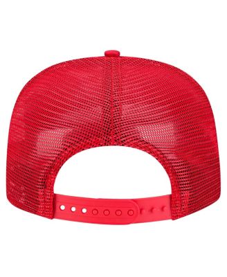 Men's Red Los Angeles Angels Tone Foam Meshback Golfer Snapback Hat