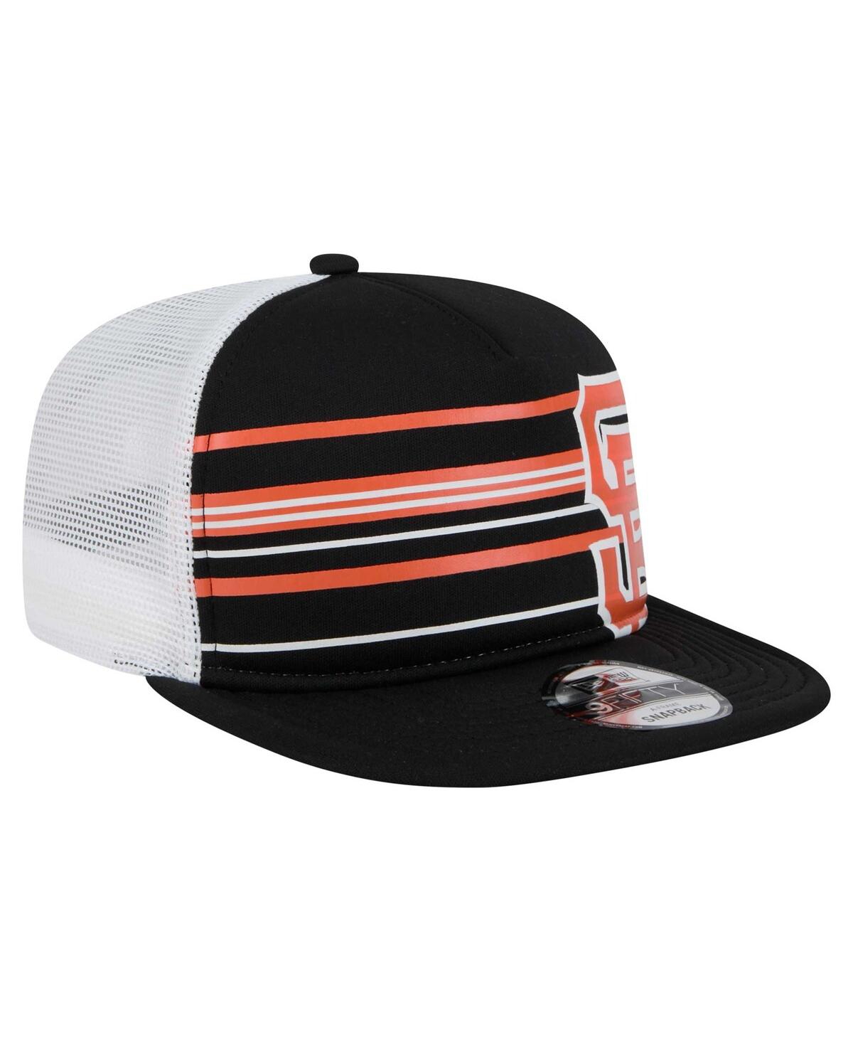 New Era Men's Black San Francisco Giants 9fifty A-frame Trucker Snapback Hat In Black