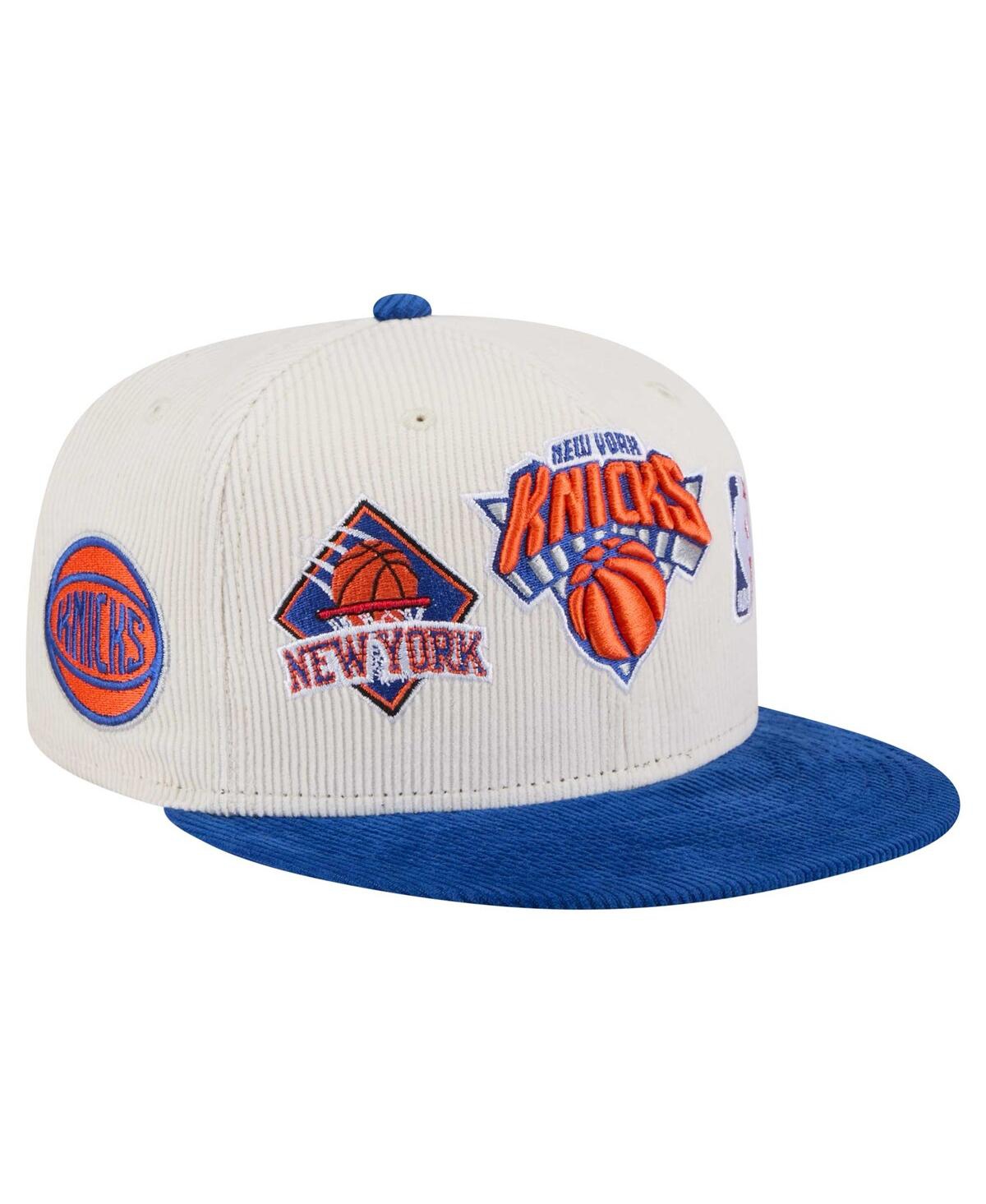 New Era Men's Cream New York Knicks Corduroy Two-tone 9fifty Snapback Hat In Cream