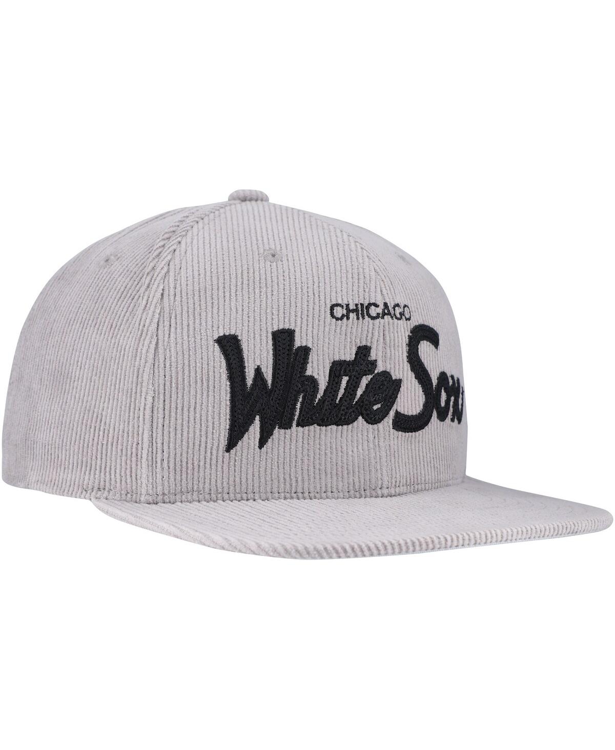 Mitchell & Ness Men's Gray Chicago White Sox Corduroy Snapback Hat In Gray