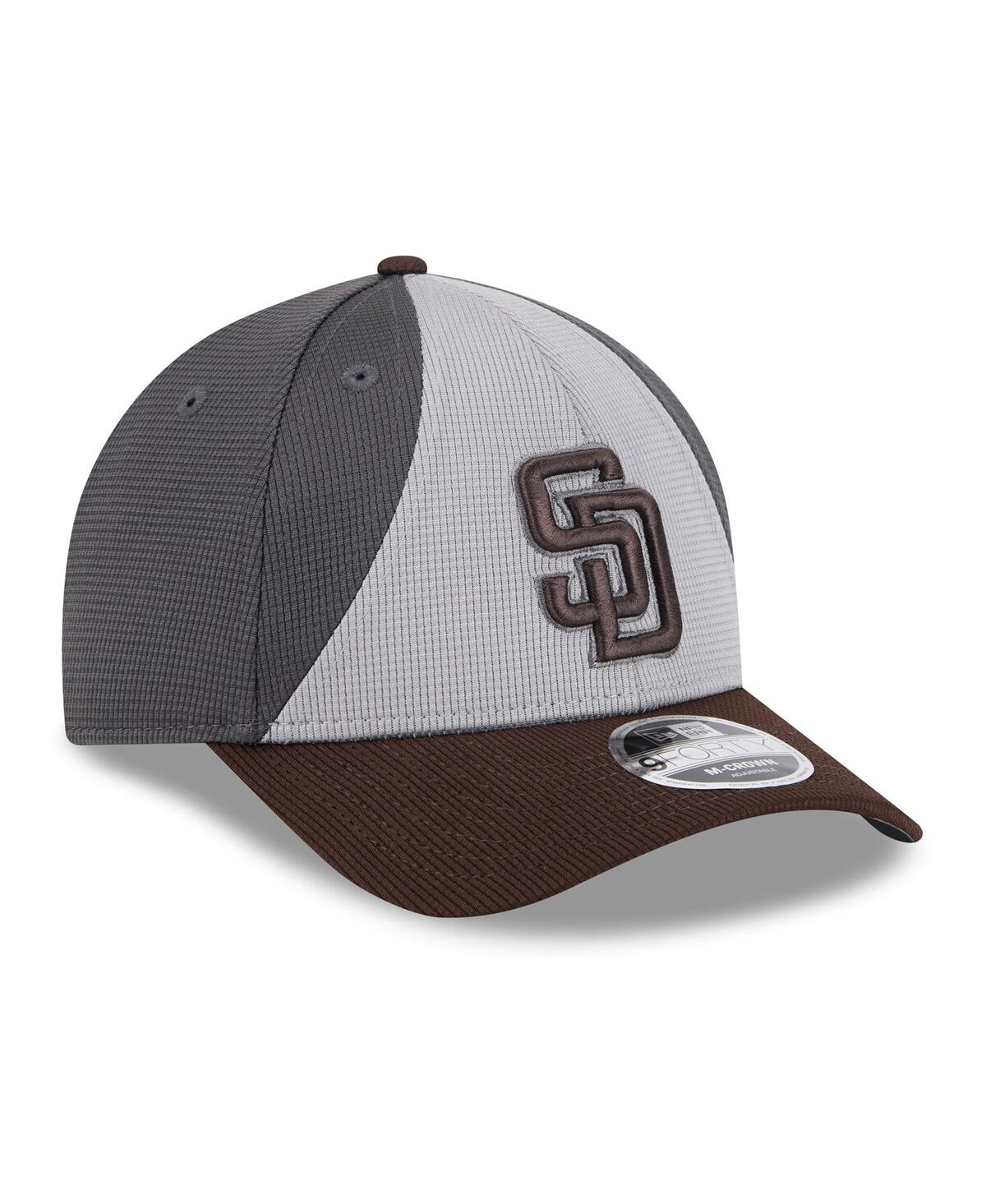 New Era Men's Gray/brown San Diego Padres 2025 Batting Practice 9forty M-crown Adjustable Hat In Gray,brown