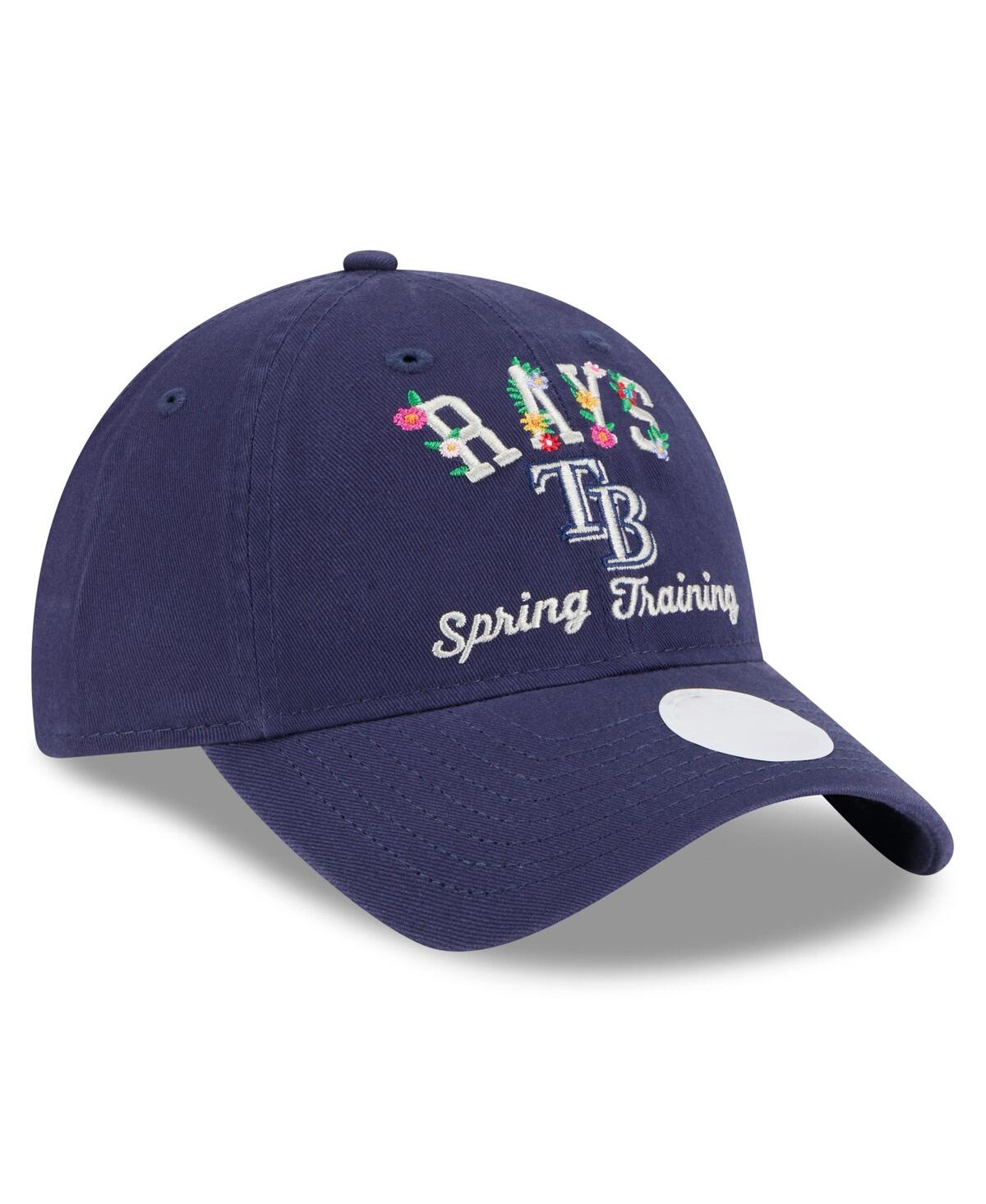 New Era Women's Navy Tampa Bay Rays 2025 Spring Training Floral 9twenty Adjustable Hat In Navy