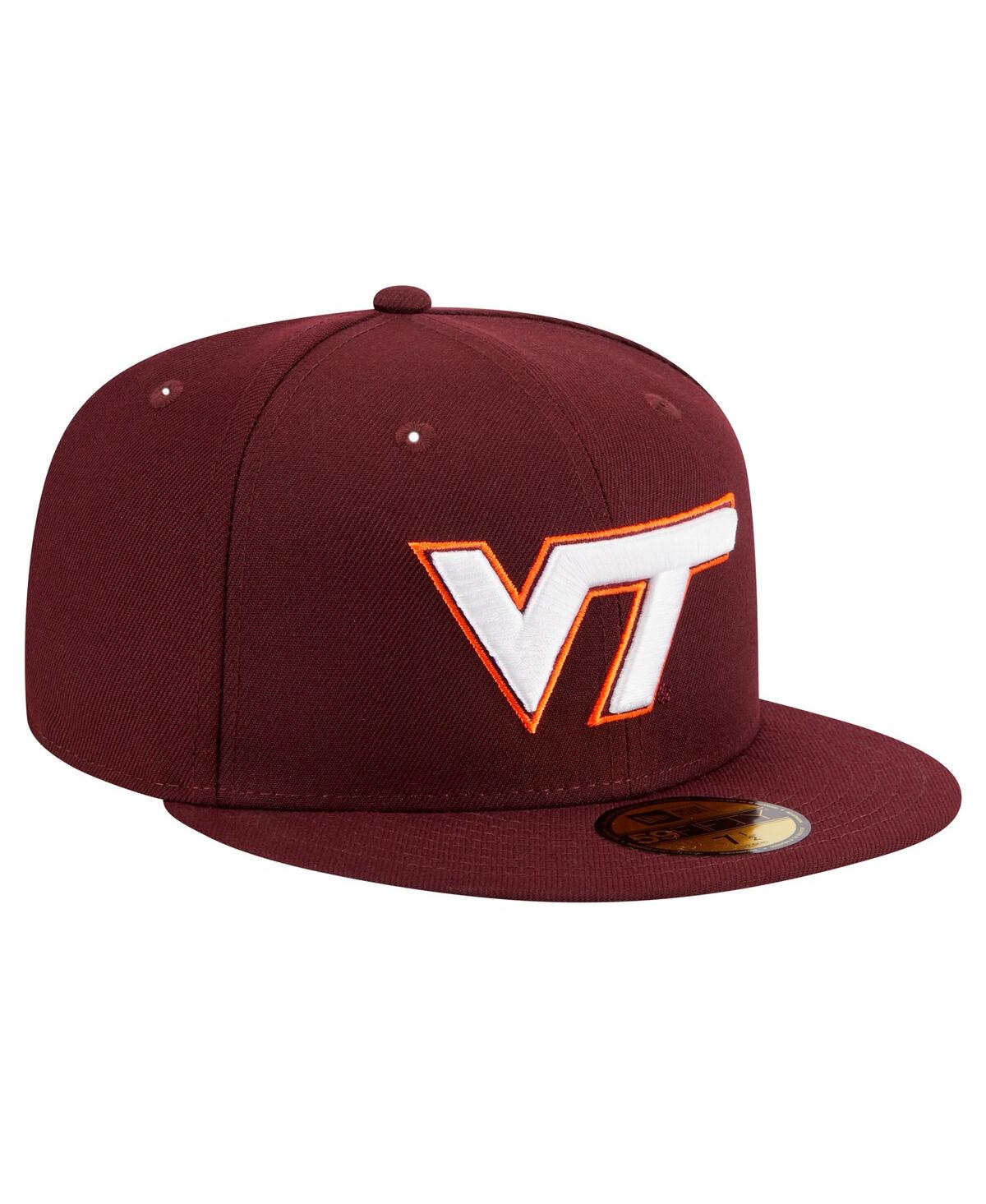 NEW ERA MEN'S MAROON VIRGINIA TECH HOKIES 59FIFTY FITTED HAT 