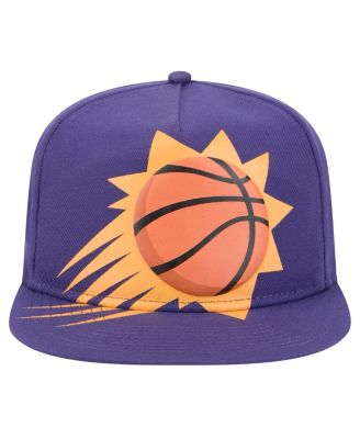 Men's Purple Phoenix Suns Oversized Puff Print Logo Golfer Snapback Hat