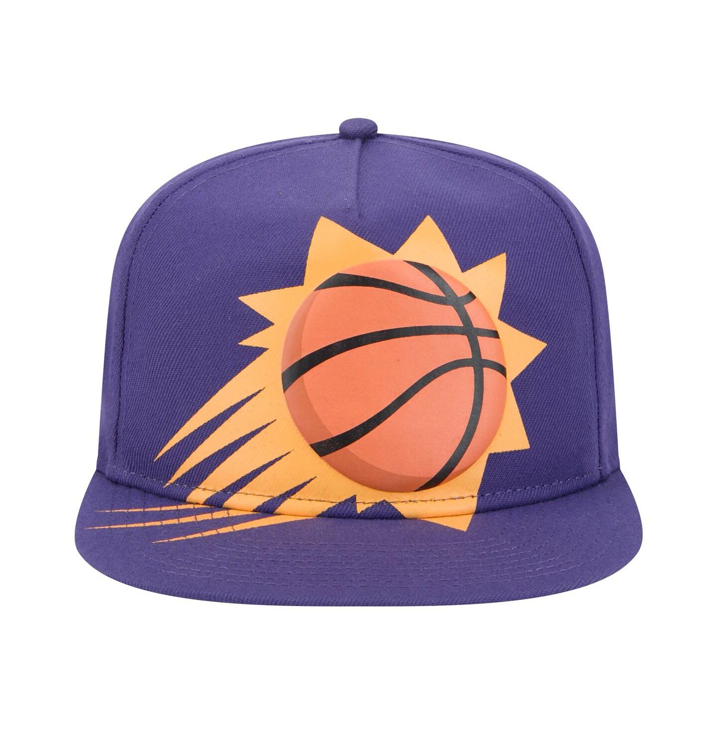 Мужская кепка New Era Purple Phoenix Suns Oversized Puff Print Logo Golfer Snapback Hat — фото 5