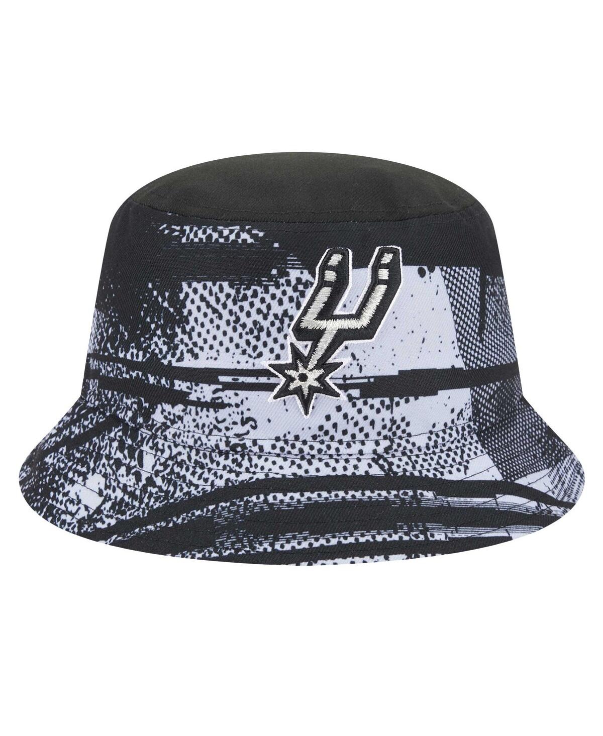 New Era Men's Black/gray San Antonio Spurs Tip-off Bucket Hat In Black,gray