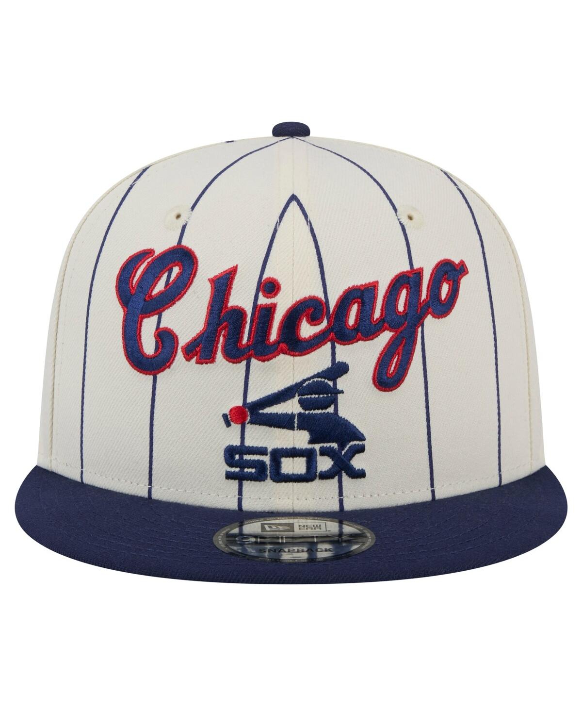 NEW ERA MEN'S CREAM CHICAGO WHITE SOX JERSEY PINSTRIPE 9FIFTY SNAPBACK HAT 