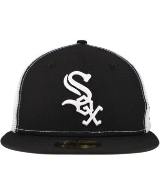 Men's Black Chicago White Sox Team Color 59FIFTY Trucker Fitted Hat