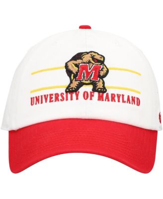 Men's White Maryland Terrapins Gridiron Clean Up Adjustable Hat