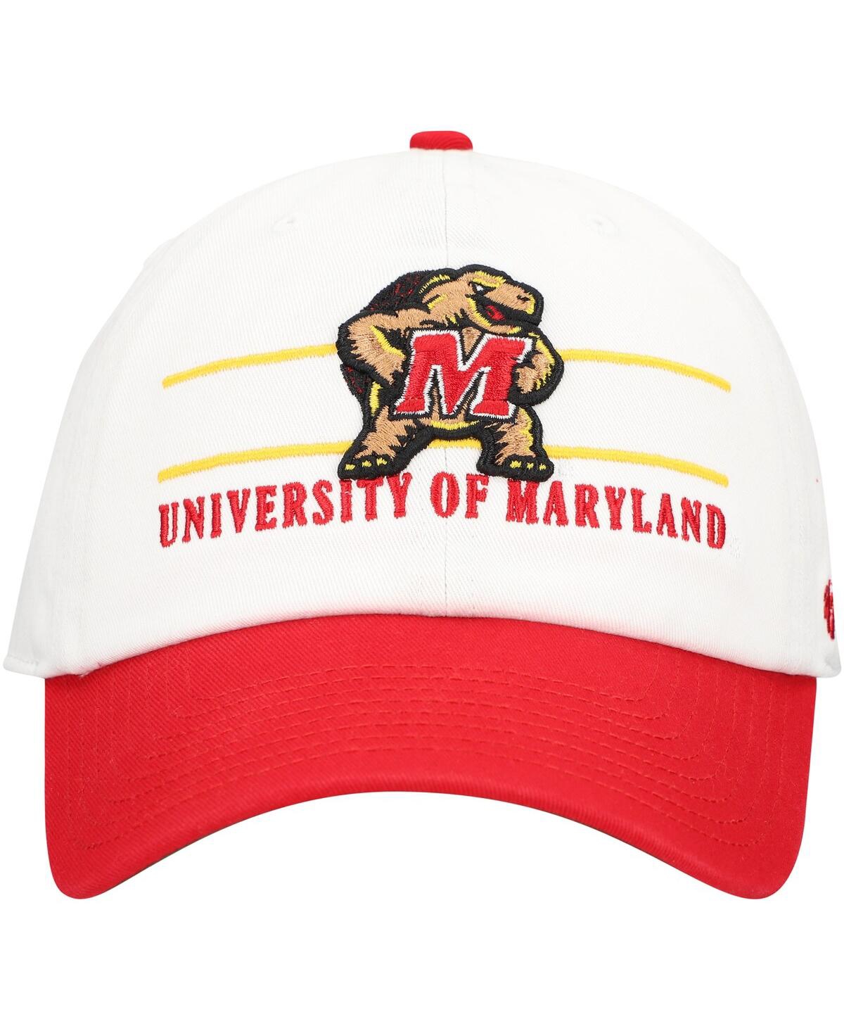 47 Brand Men's White Maryland Terrapins Gridiron Clean Up Adjustable Hat In White
