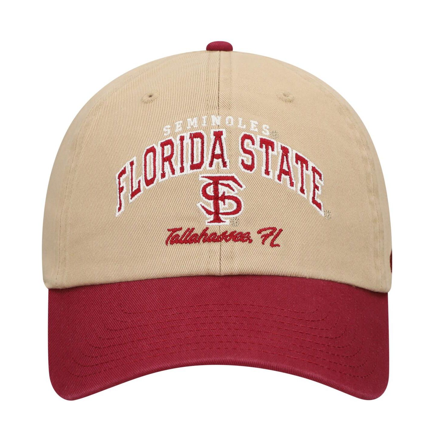 Мужская кепка '47 Brand Khaki Florida State Seminoles Local Clean Up Adjustable Hat — фото 4