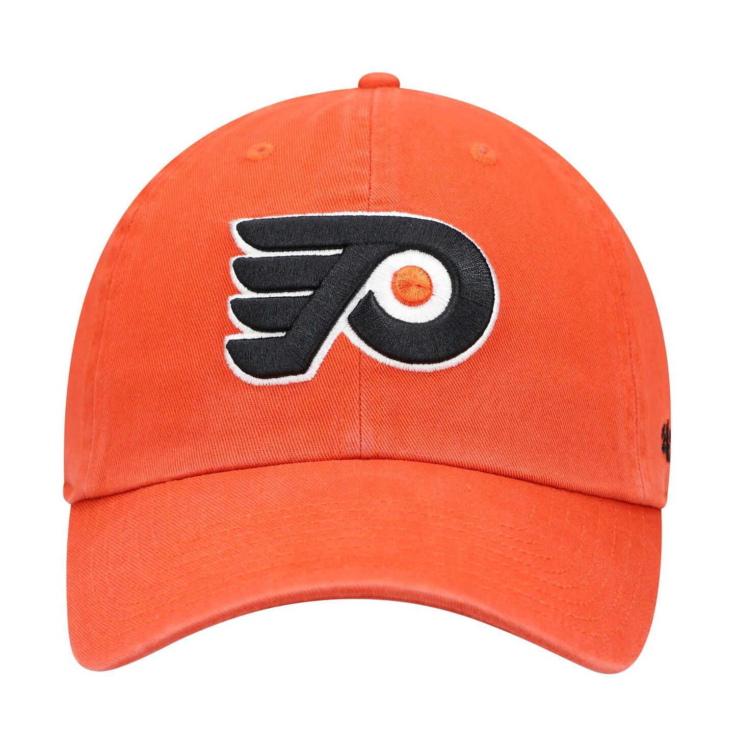 Мужская кепка '47 Brand Orange Philadelphia Flyers Team Clean Up Adjustable Hat — фото 4