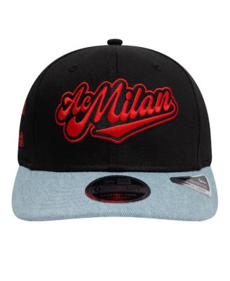 Men's Black/Denim AC Milan 9FIFTY Stretch-snap Adjustable Hat