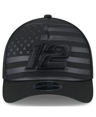Men's Black Ryan Blaney American Flag 9FORTY M-Crown A-Frame Adjustable Hat