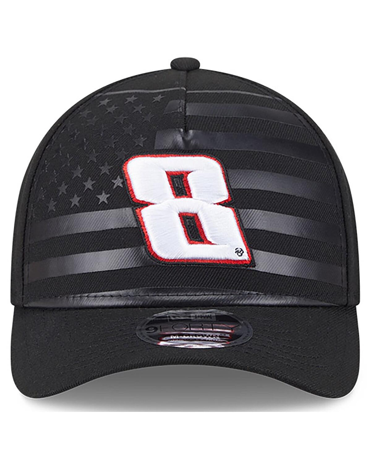 New Era Men's Black Kyle Busch American Flag 9forty M-crown A-frame Adjustable Hat In Black