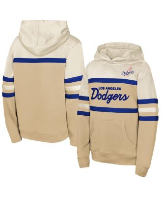 Mitchell & Ness - Men's&nbsp; Cream Los Angeles Dodgers Head Coach Pullover Hoodie