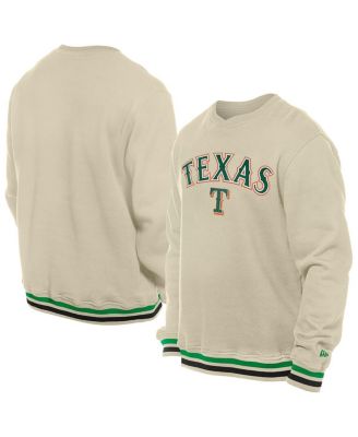 New Era - Men's Cream Texas Rangers St. Patrick's Day Twill Pullover Sweatshirt