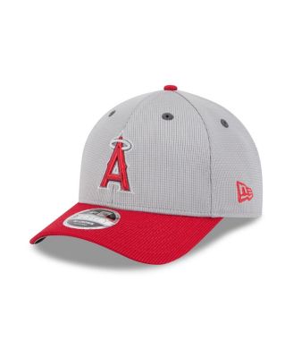 New Era - Men's Gray/Red Los Angeles Angels 2025 Batting Practice 9FORTY M-Crown Adjustable Hat