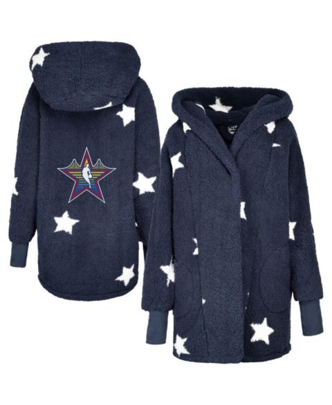 Женский свитер Jill Martin Navy 2025 NBA All-Star Game Lounger Open-Front