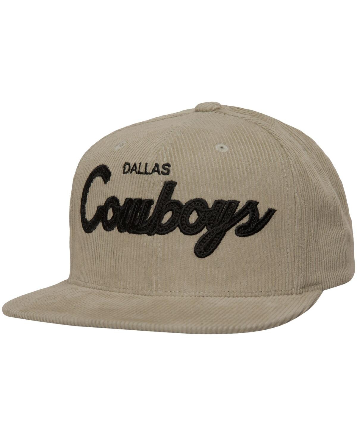 Mitchell & Ness Men's Tan Dallas Cowboys Cord Snapback Hat - Tan