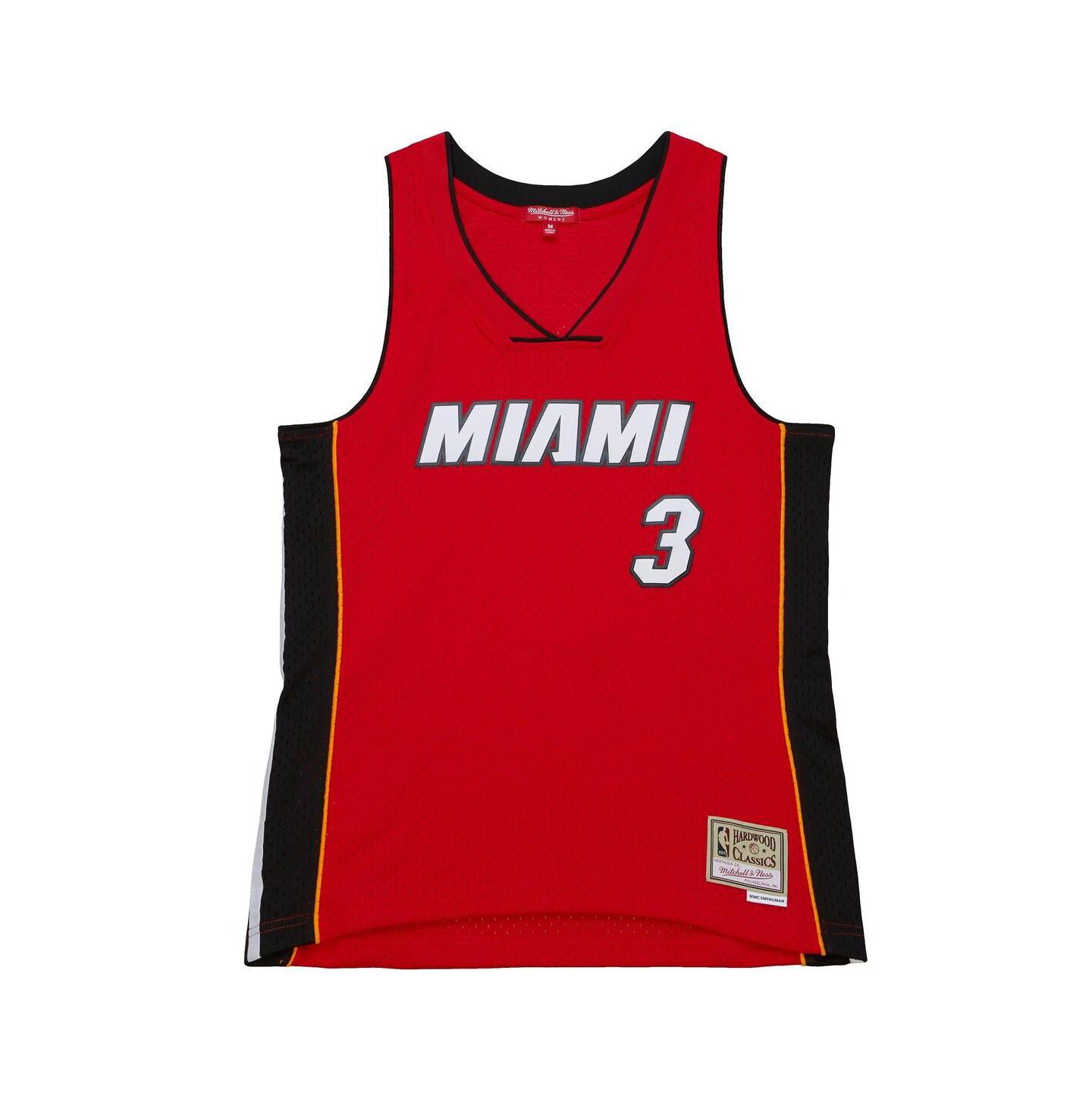 Женский топ Mitchell & Ness Dwyane Wade Red Miami Heat 2005/06 Hardwood Classics Swingman Jersey — фото 1