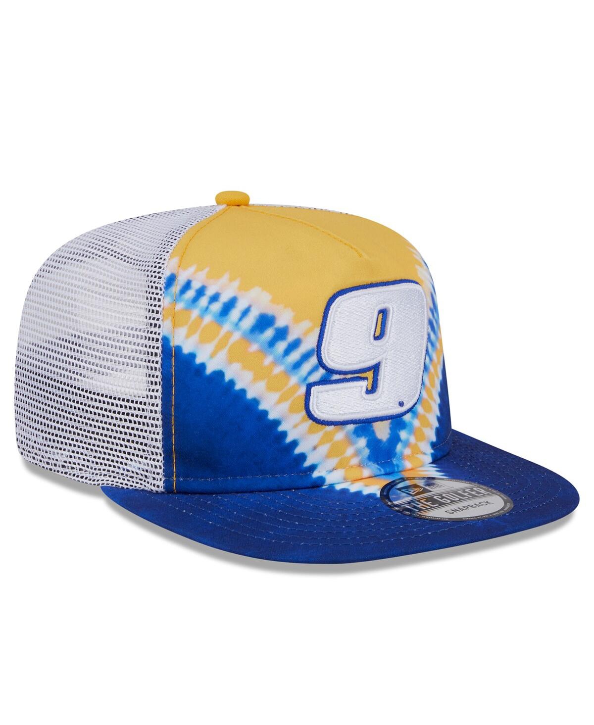 NEW ERA MEN'S BLUE CHASE ELLIOTT GOLFER TIE-DYE SNAPBACK HAT 
