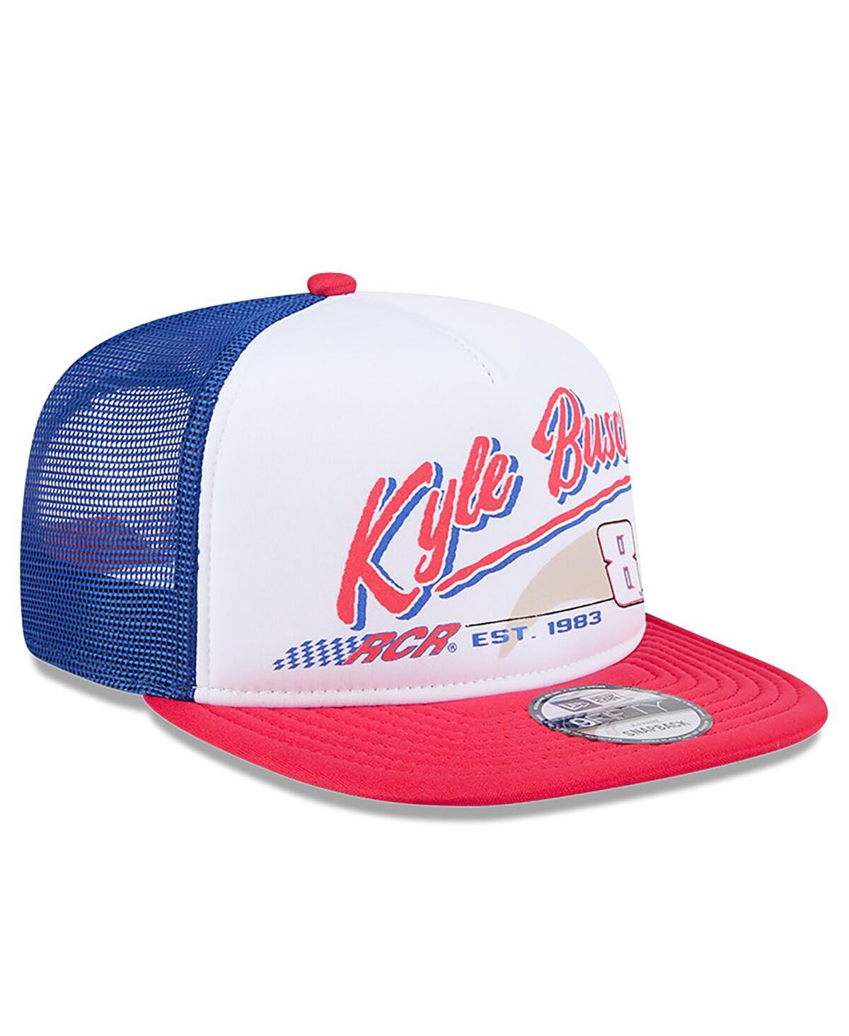 New Era Men's Black Kyle Busch 9fifty A-frame Retro Script Snapback Hat In Black